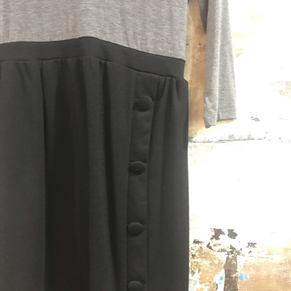 Maternal American Grey and Black Color block Dress - Picture 3 of 4